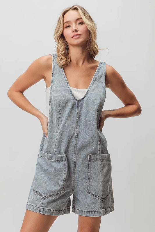 Patch Vintage Washed Denim Shortall fc1ea0c76c744a2cb996d452001d5132-Max-Origin