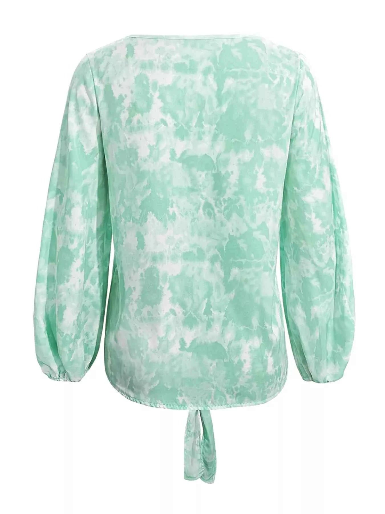 V-Neck Long Sleeve Tie-Front Blouse fc2cdc1a-5d64-4ab7-8747-dff228cea12c-Max-Origin