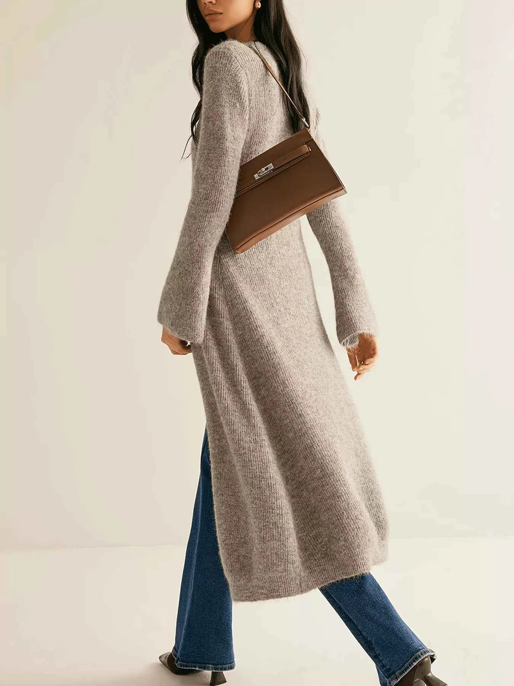 Longline Button-Down Bell Sleeve Cardigan fc3a0ca7db874cfbb624227f1d34ce90-Max-Origin