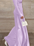 Ruched Long Sleeve Mermaid Maxi Dress fc3c50db-dd34-4a44-908b-43a93811c90d-Max