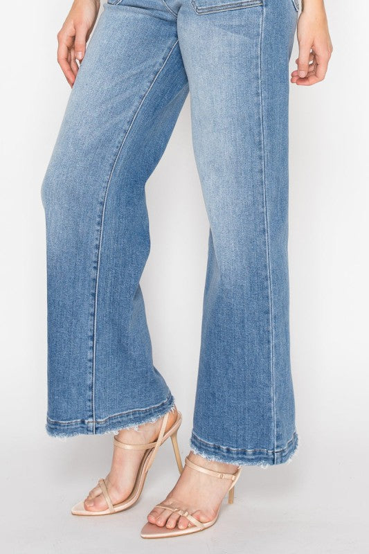 Eco Friendly Fabric High Rise Slim Palazzo Jeans fc438c3c-b82f-43f3-8546-97c17e58d73b