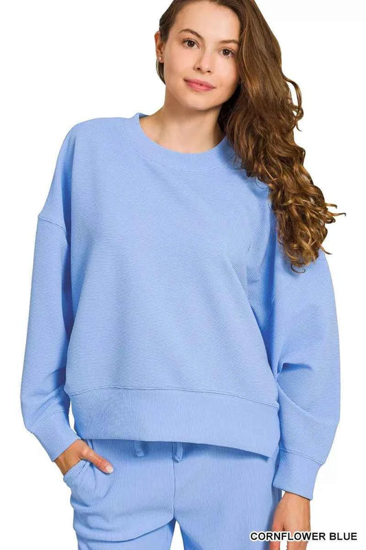 Ribbed Round Neck Pullover and Drawstring Pants Set fc759594de9d4596b948b11587d267bd-Max-Origin