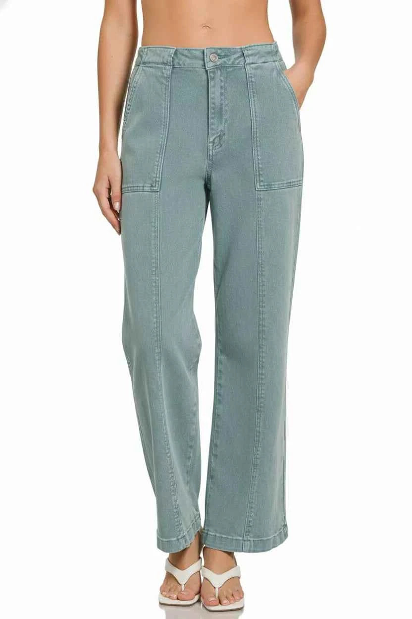 Zenana Straight Leg Utility Pocket Jeans fc7dbae0-5911-4421-92b8-eb27b41c51ce-Max-Origin