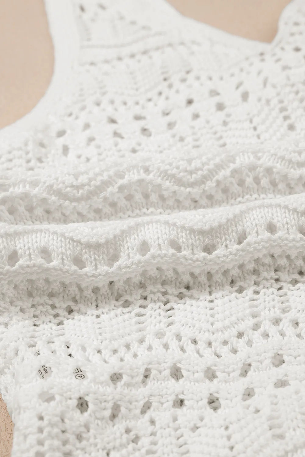 Hollowed Knit V Neck Drawstring Sweater Vest fc94a5b5-df4a-48c4-b547-5769742ca1c7-Max-Origin