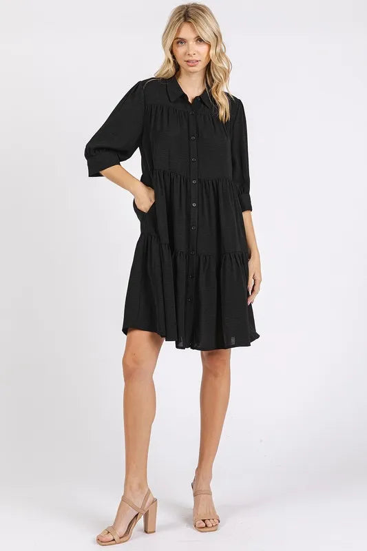 Mittoshop Button Detail Collared Neck Tiered Shirt Dress fc975aa4-bf6e-463d-befe-1c87f489c511-Max