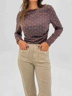 Polka Dot Long Sleeve T-Shirt fc9efabe-4448-48cd-b58c-4fb9a6a2016e-Max-Origin