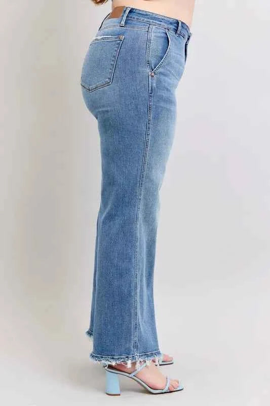 Judy Blue Full Size Raw Hem Wide Leg Jeans Plus Size fcc95dac-e684-4322-9296-c0db38890246-Max-Origin