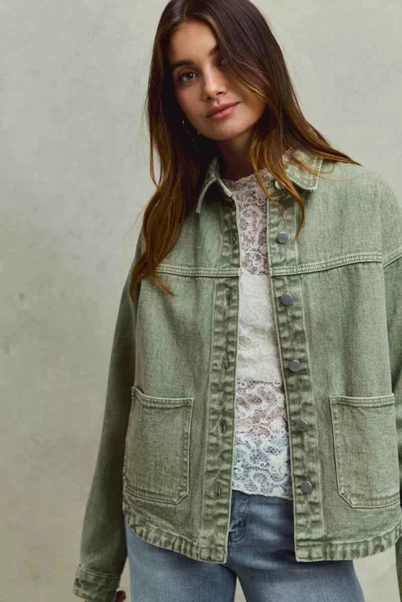 SO ME Vintage Washed Button Twill Shacket fccad50c6fb24047979108e66f6924d7-Max-Origin