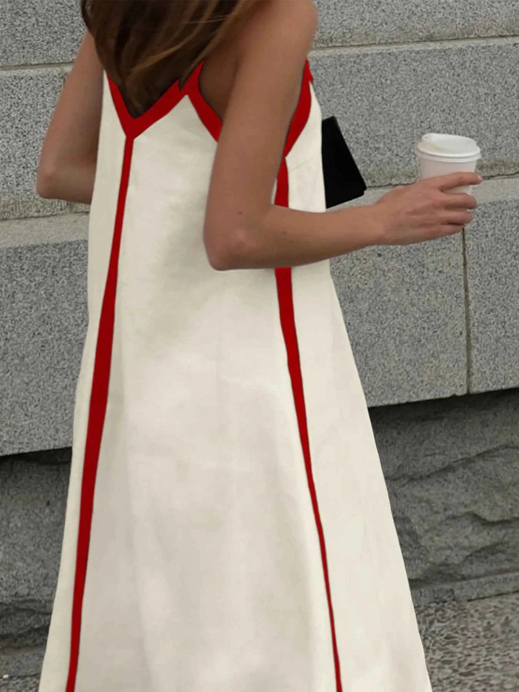 Contrast Trim V-Neck Maxi Dress fcccbe38-4e38-4685-900b-1c1174bf9a37-Max-Origin