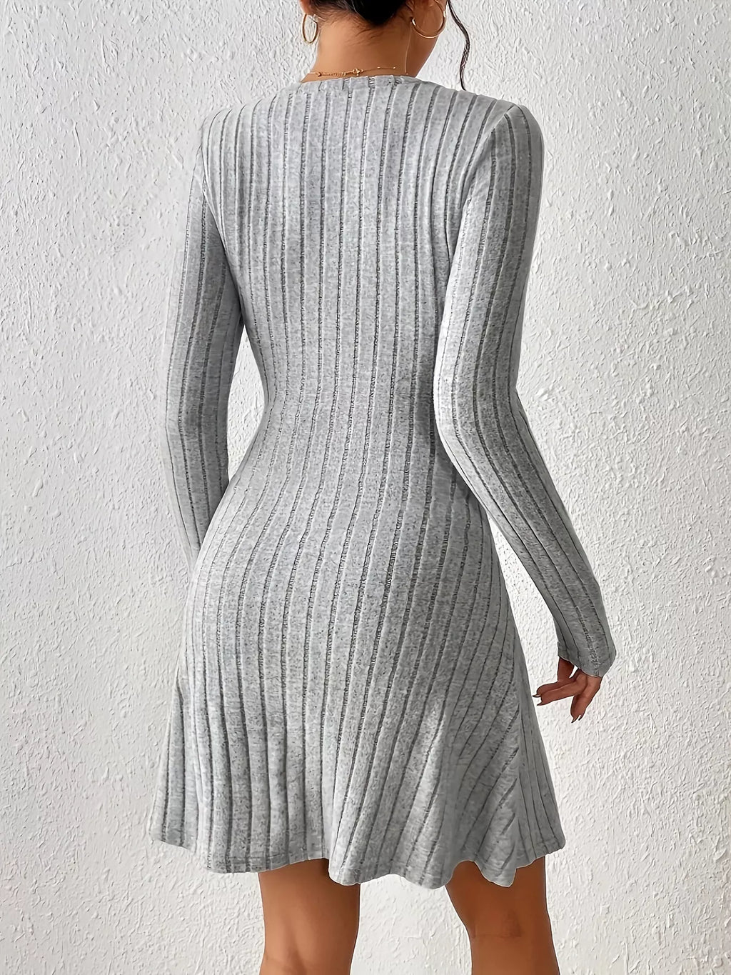 Ribbed Knit Tie Waist Long Sleeve Casual Dress fcce026172d5450e8723314c88da9c9a-Max-Origin
