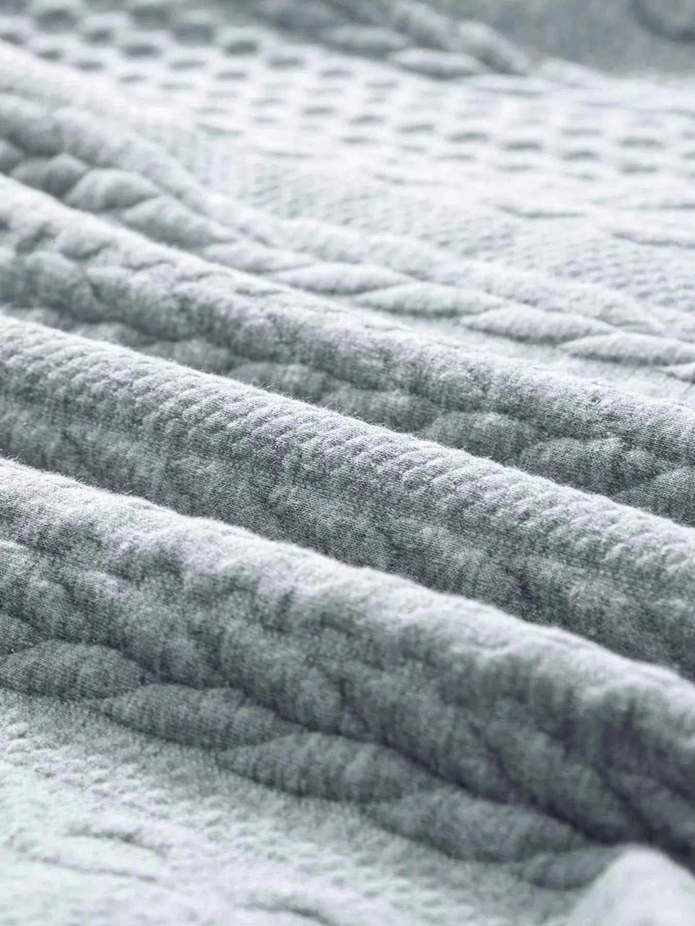 Cable Texture Puff Sleeve Loose Shacket fccea3b4fab847559a3e1ccdacd610cc-Max-Origin