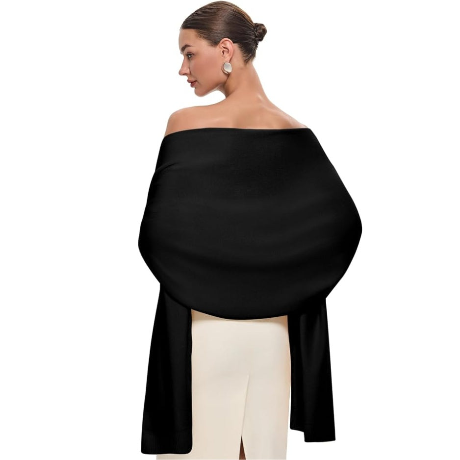The Winterweight Pashmina-Style Wrap BLACK fcd95995-a42b-4c86-ab71-bb1067ec7695