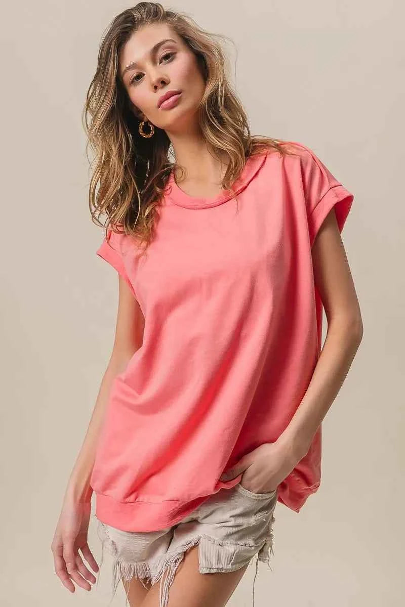 BiBi French Terry Drop Shoulder Basic Top fceeba6994294981835918b48a256bdc-Max-Origin