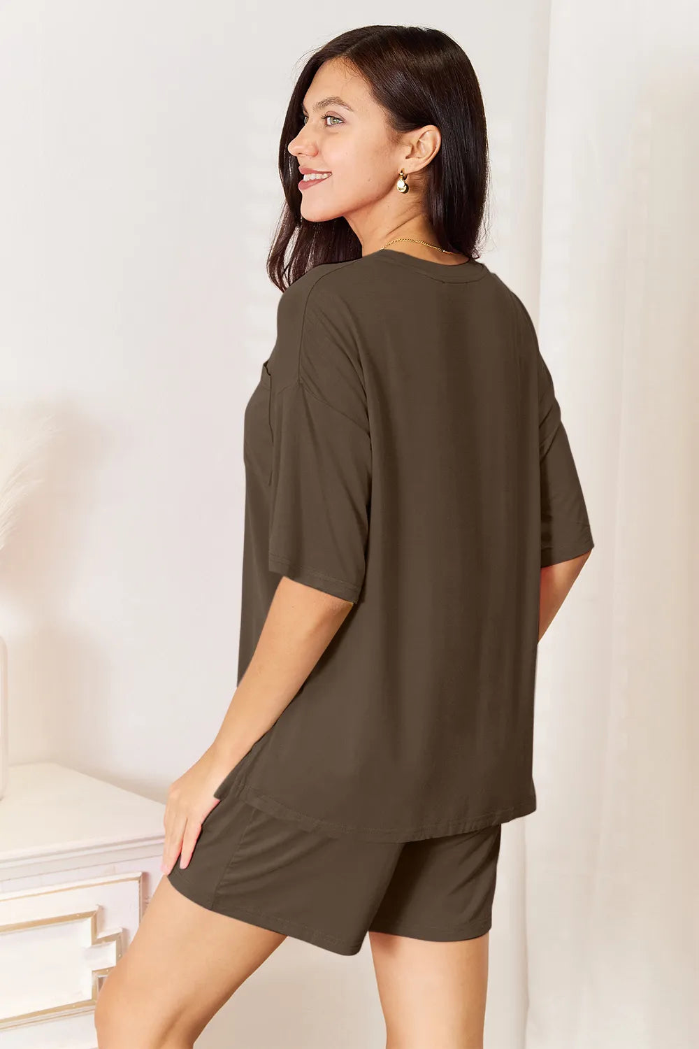 Basic Bae Bamboo Full Size Round Neck Drop Shoulder T-Shirt and Shorts Set fcfc01ce-2e15-4f90-a1de-b9dcca155d75-Max