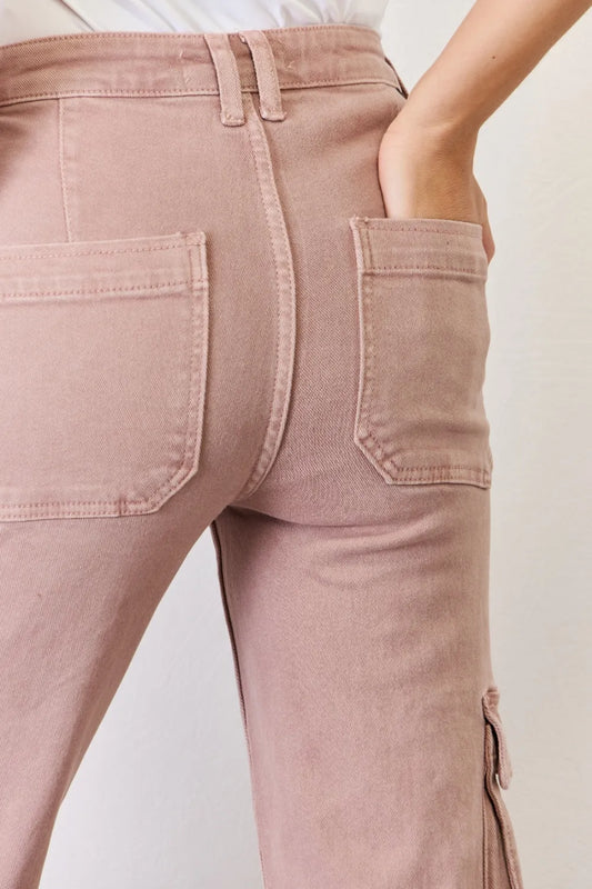 Full Size High Rise Cargo Wide Leg Jeans fcfed92d-8569-4b86-9a45-bab033309982-Max