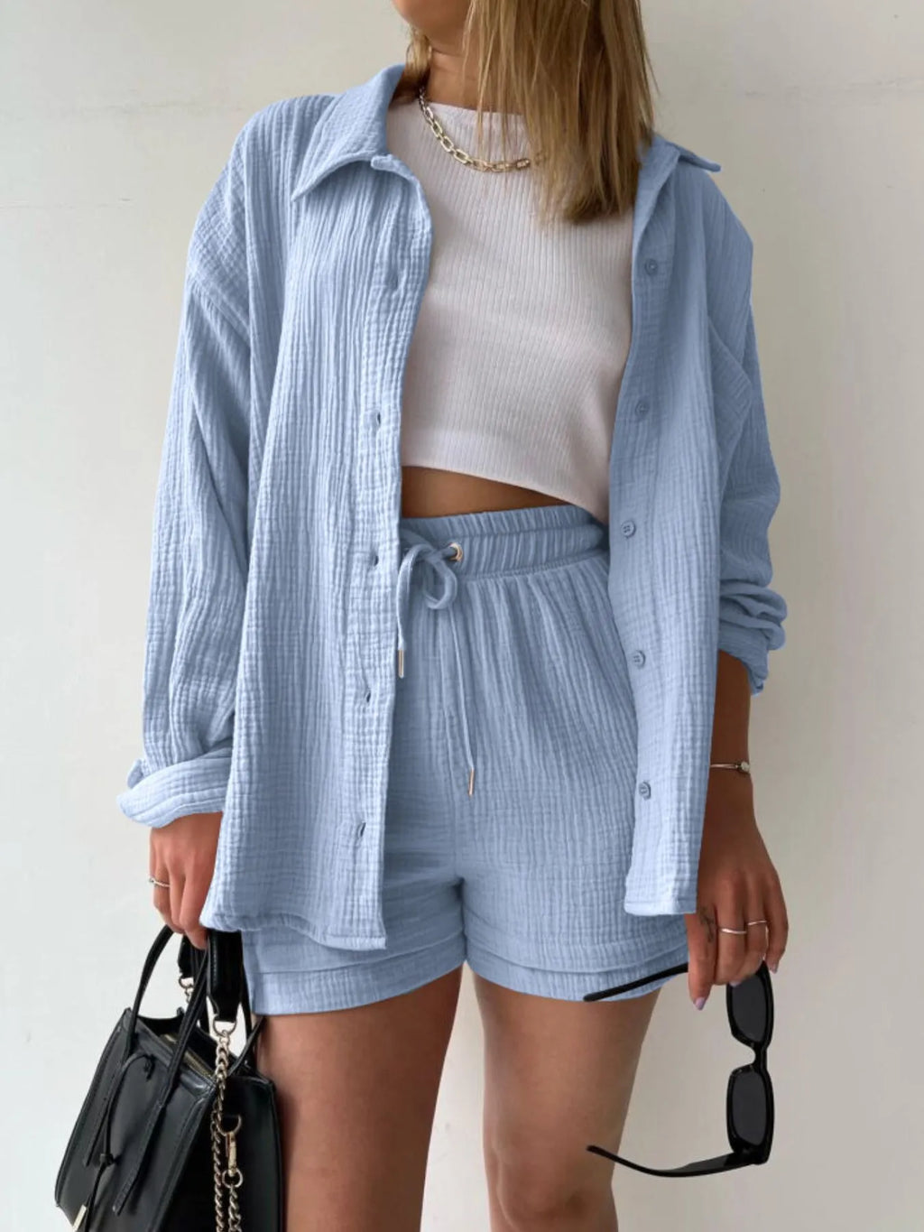 Textured Button Up Shirt and Shorts Set fd0dd0c1-f614-4890-ac85-df901f3ec4da-Max-Origin