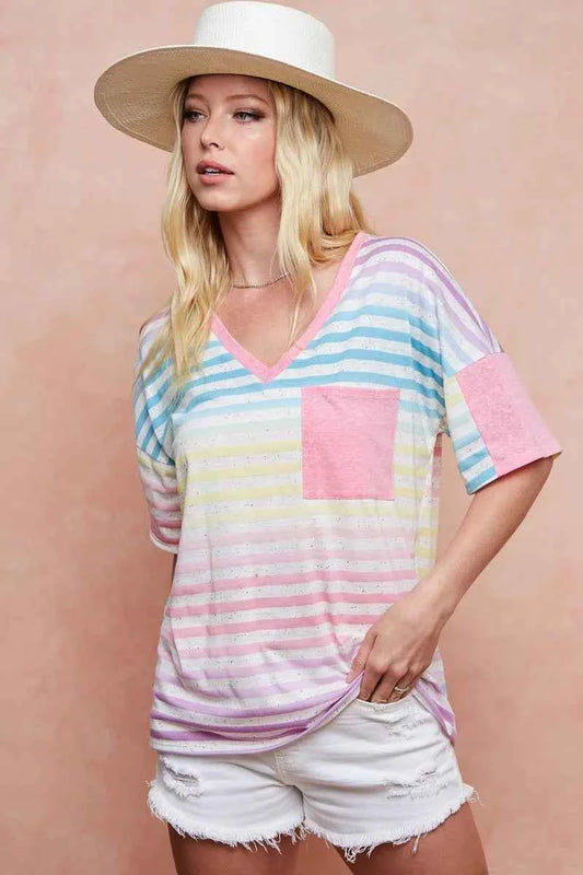 Rainbow Stripe Printed Triblend Knit Top fd2df0431c5348db8028a0f361eeab98-Max-Origin