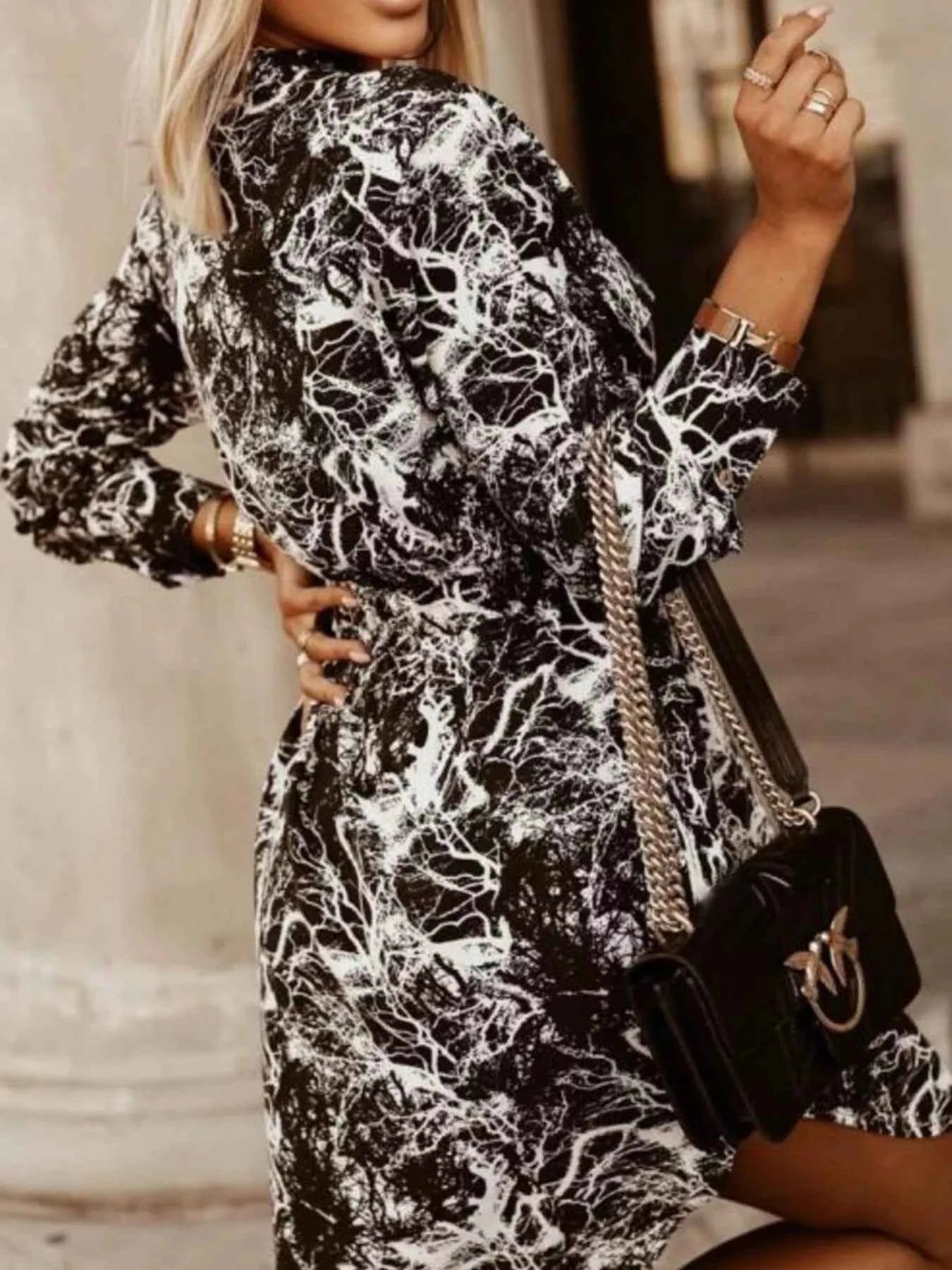 Printed Button Front Long Sleeve Dress fd35ef34-ba49-4261-9fd6-7b69adb3824c-Max-Origin