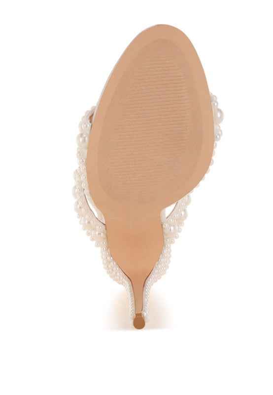 Ambrin Pearl Embellished Slip On Stiletto Heels fd4842fb-039e-4de7-afb0-5082ecf5c277