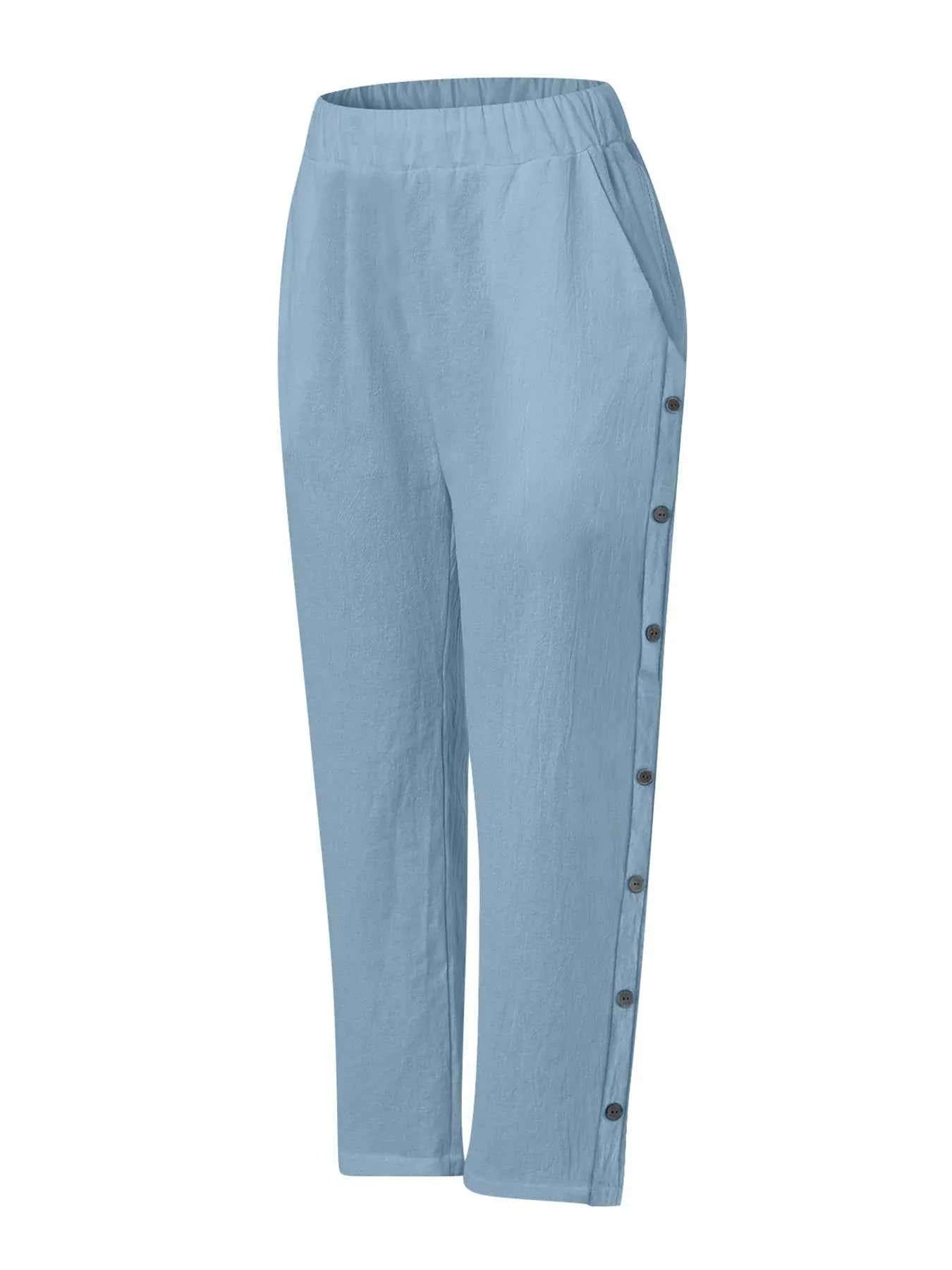 Full Size Side Decor Button Casual Wide Leg Pants Plus Size fd4fac789d0743fe968ef5fd7ed5943a-Max-Origin