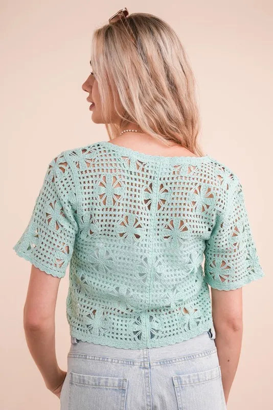 VERY J Front Tie Crochet Crop Top fd6c338f0dc34e8c886dd4e1549c7ce0-Max-Origin