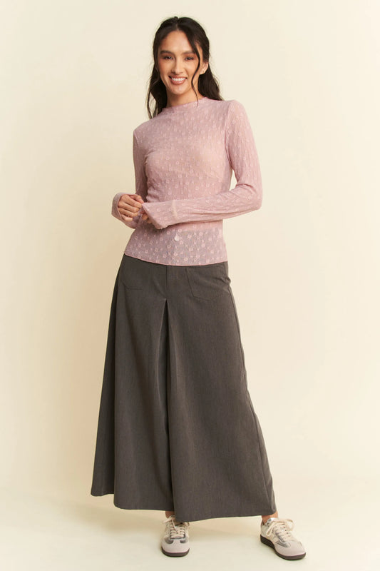 Long Sleeve Sheer Small Embroidered Bows Lace Top fd96046563bf46a7a9fffcd1ba0b64c1-Max-Origin