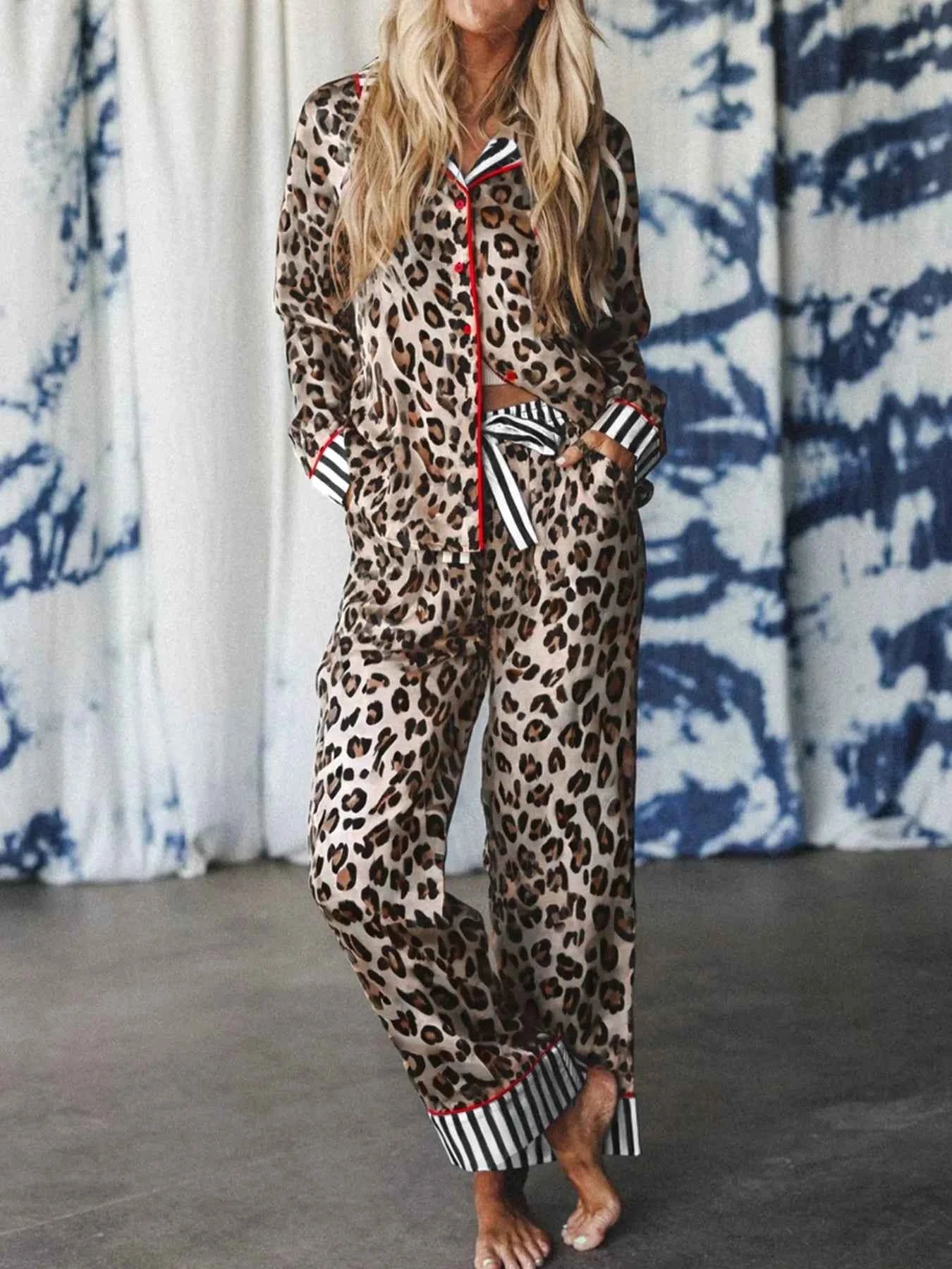 Leopard and Striped Trim Shirt and Pants Set fdb68c0f-4917-428f-9db2-5df9086ca1c1-Max-Origin