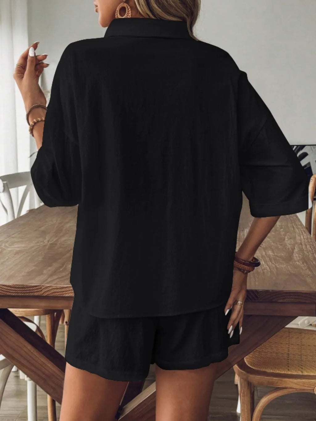 Collared Neck Half Sleeve Top and Shorts Set fdbf6461-3ce9-4ee7-bff4-2a4e01aa6a2b-Max-Origin