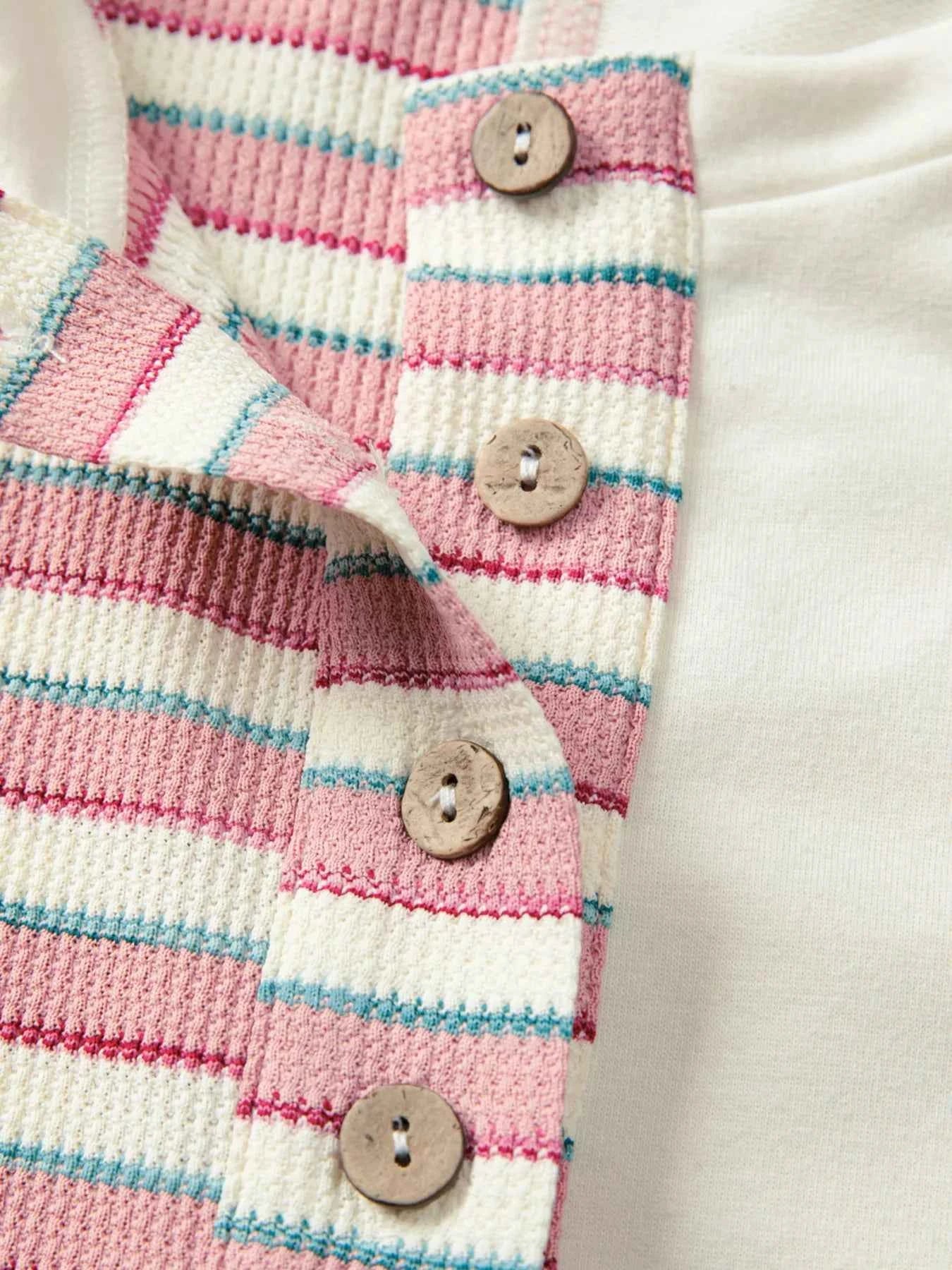 Stripe Stitched Detail Color Block Patchwork Oversized Top fdebb23932924e8cb51bd8ae90dc20b4-Max-Origin