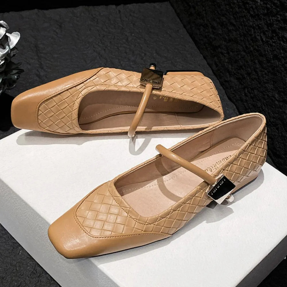 Square Toe Flats Loafers Brown fdec8383-5c2e-4ee6-99e1-4f944cca0d17-Max