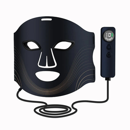 7 Color Cordless LED Face Mask For Wrinkle & Acne Reducing - Black Black fe176170-a037-4e94-8b60-ba75007281ae