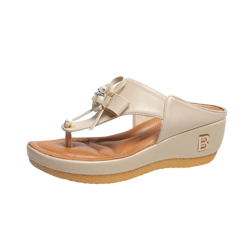Toe Post Wedge Sandals Cream fe1f48e9-cb7b-48ba-a906-cfb6ee21b1f4-Max-Origin