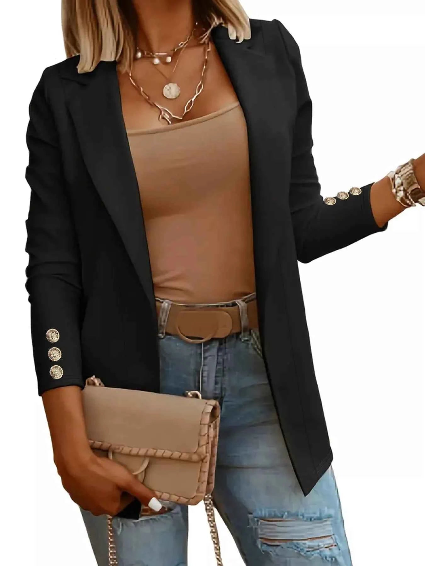 Open Front Lapel Collar Blazer fe25f2f9860f455ab59f515547c3d041-Max-Origin
