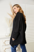 HEYSON Full Size Open Front Cardigan with Scarf Design fe4c9dfb2ae14d50ab31b970a919e75c-Max