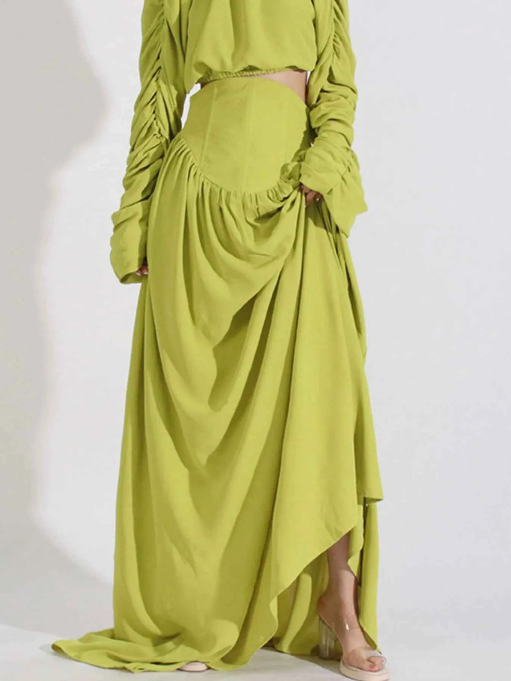 Ruched Long Sleeve Top and High Waist Skirt Set fe52fb69-c437-4ace-a209-840027f3ffda-Max-Origin