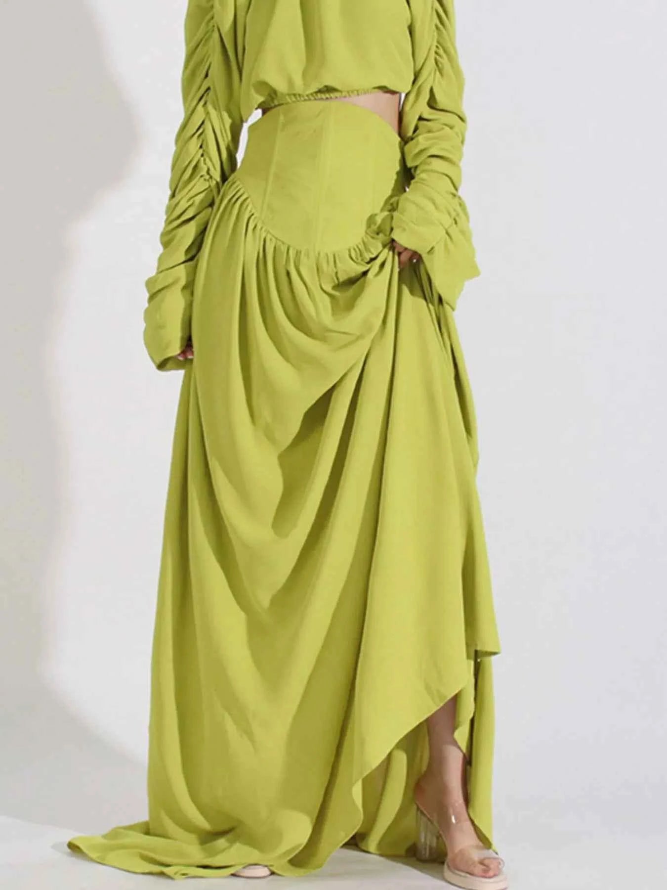 Ruched Long Sleeve Top and High Waist Skirt Set fe52fb69-c437-4ace-a209-840027f3ffda-Max-Origin