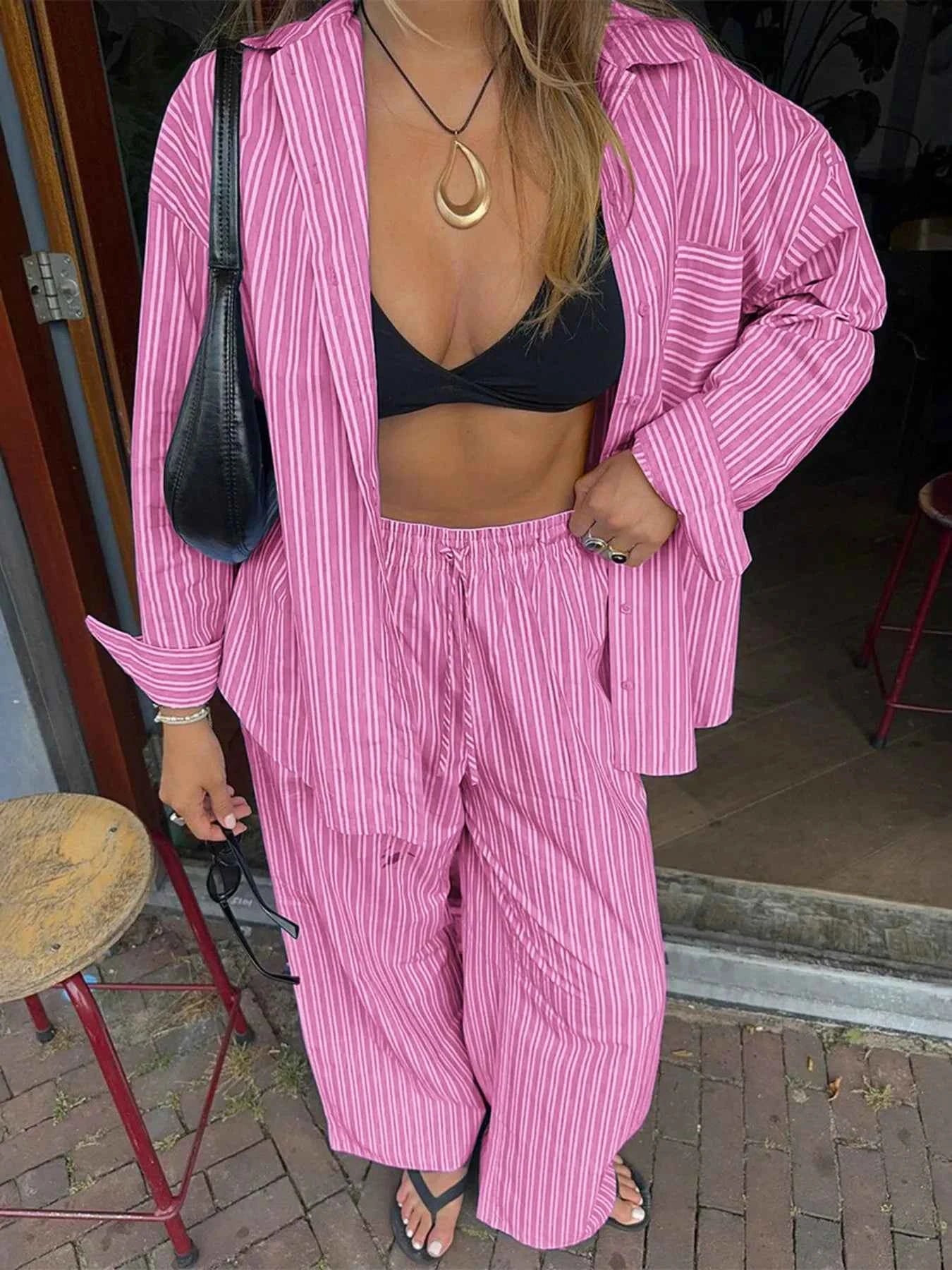 Striped Button Up Shirt and Pants Set fe595d1d12724aa782e89a37c9a92e29-Max-Origin