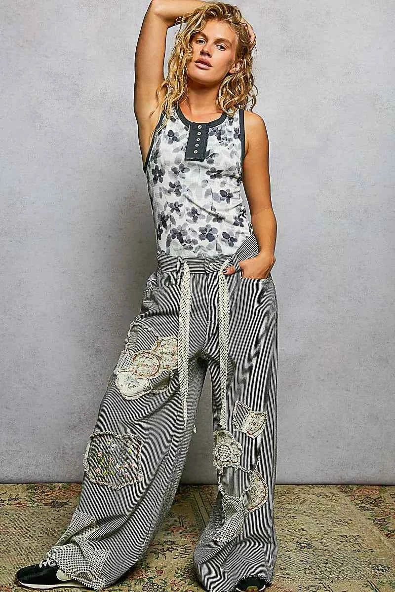 POL Floral Round Neck Cropped Ribbed Tank fe6c6fa6-2a30-4f4a-a1ac-861e3ada0fc6-Max-Origin