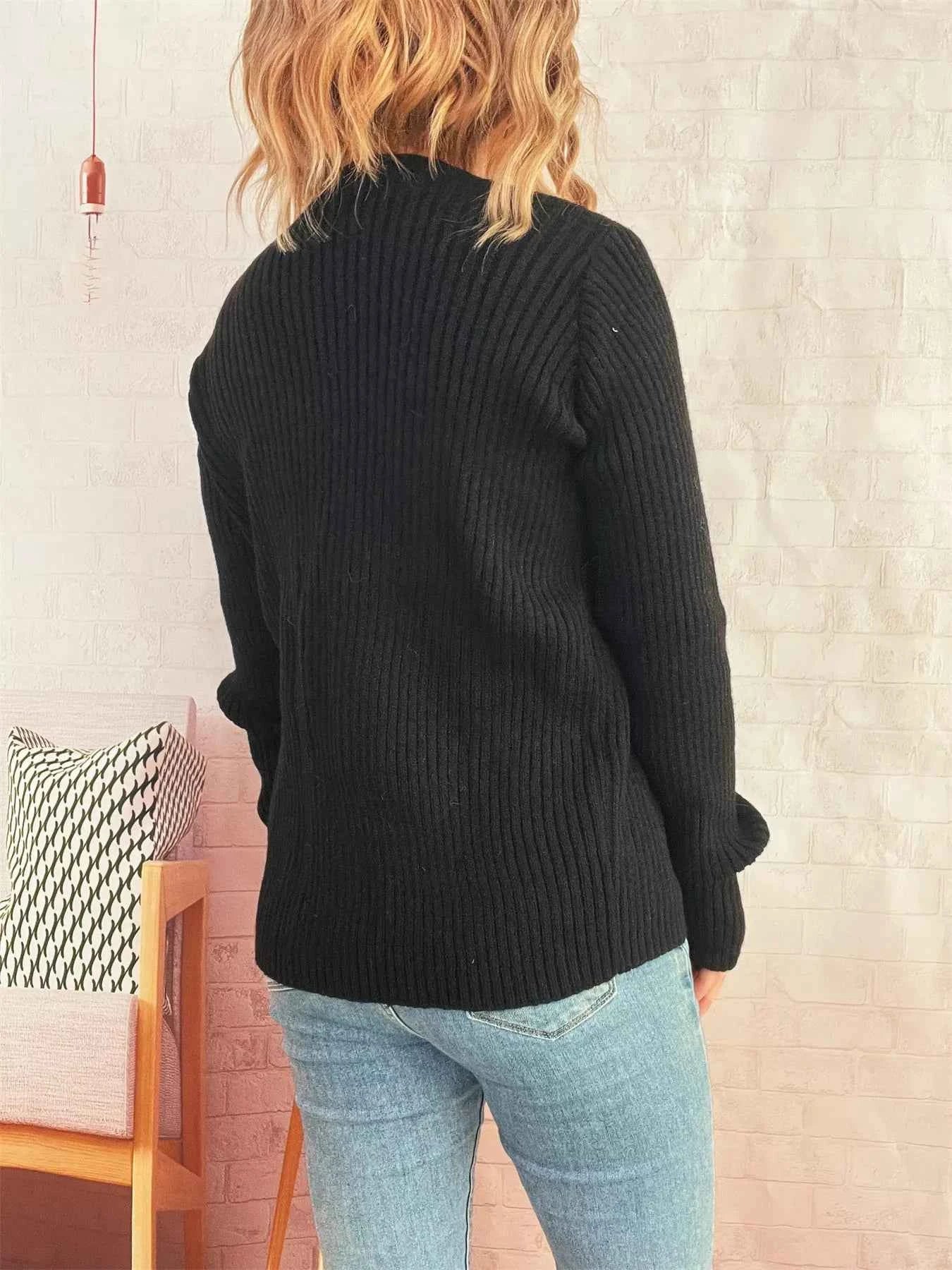 Ribbed Tie Front Long Sleeve Cardigan fe7b30c4095b43a18ede465dd012d0fa-Max-Origin