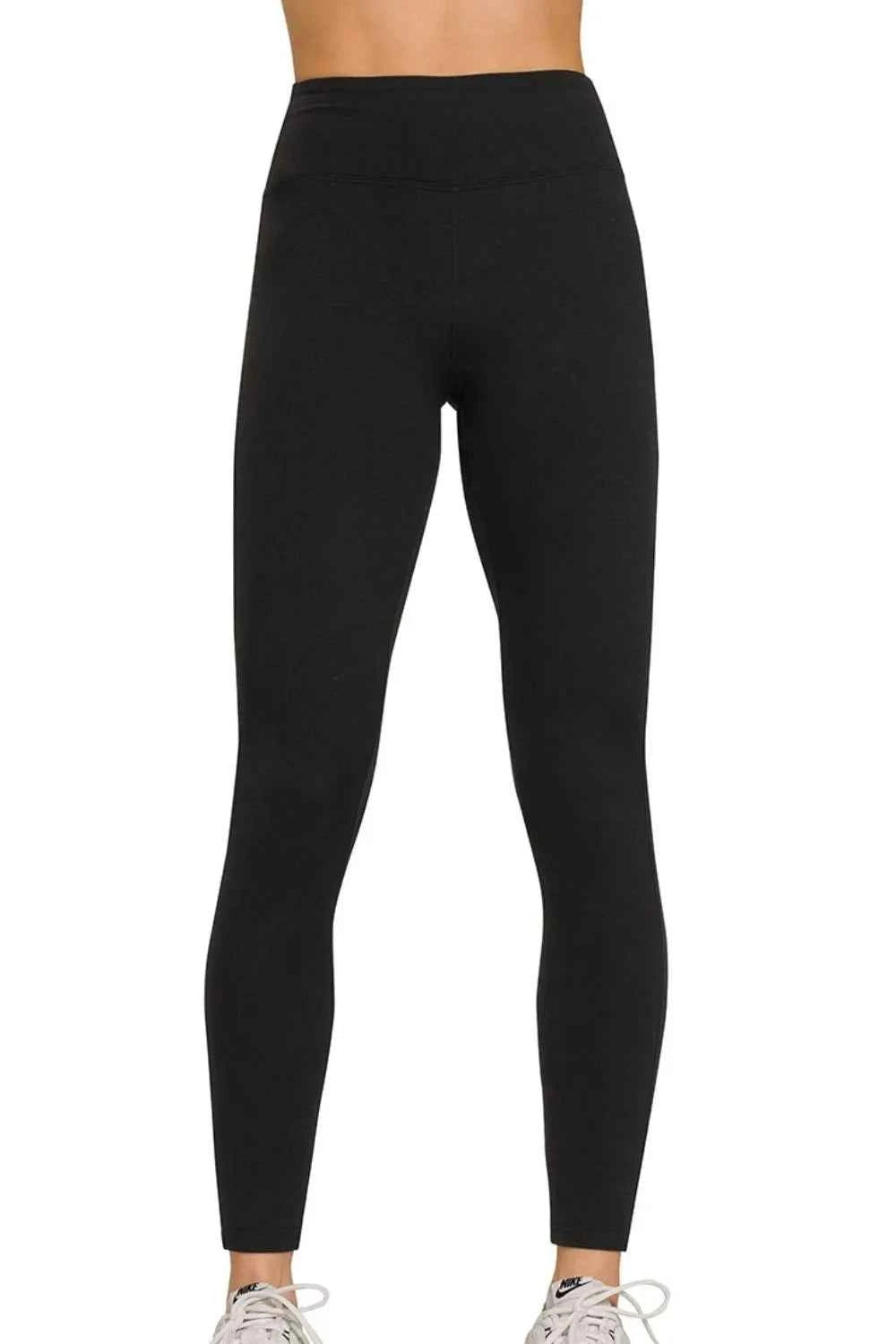 Zenana Microfiber Waistband Leggings BLACK fe7f4622-798d-418d-99e1-1cc40132faf8-Max-Origin