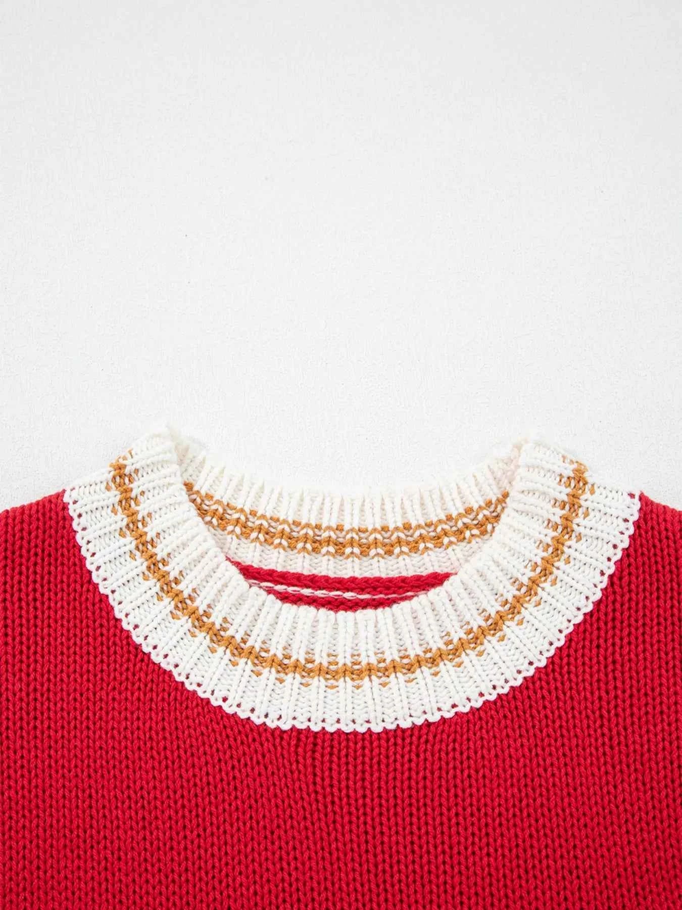 MERRY Contrast Edge Drop Shoulder Christmas Sweater feb41f66d9b64230973c7eeeec46897b-Max-Origin