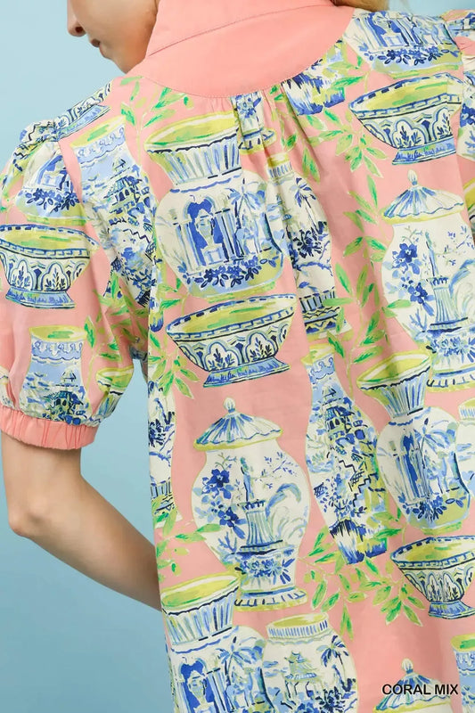 Abstract Print V-Neck Top fec865f9-f765-401a-85ec-90bfc22fee0a-Max-Origin