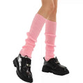 Ribbed Knit Leg Warmers Pink One Size fedb350c-4cd6-4594-b691-b8081df77b23-Max-Origin