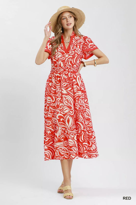 Paisley Print Midi Dress with Side Pockets fedcc86d-5c43-40b3-95da-446ceaba0818-Max-Origin