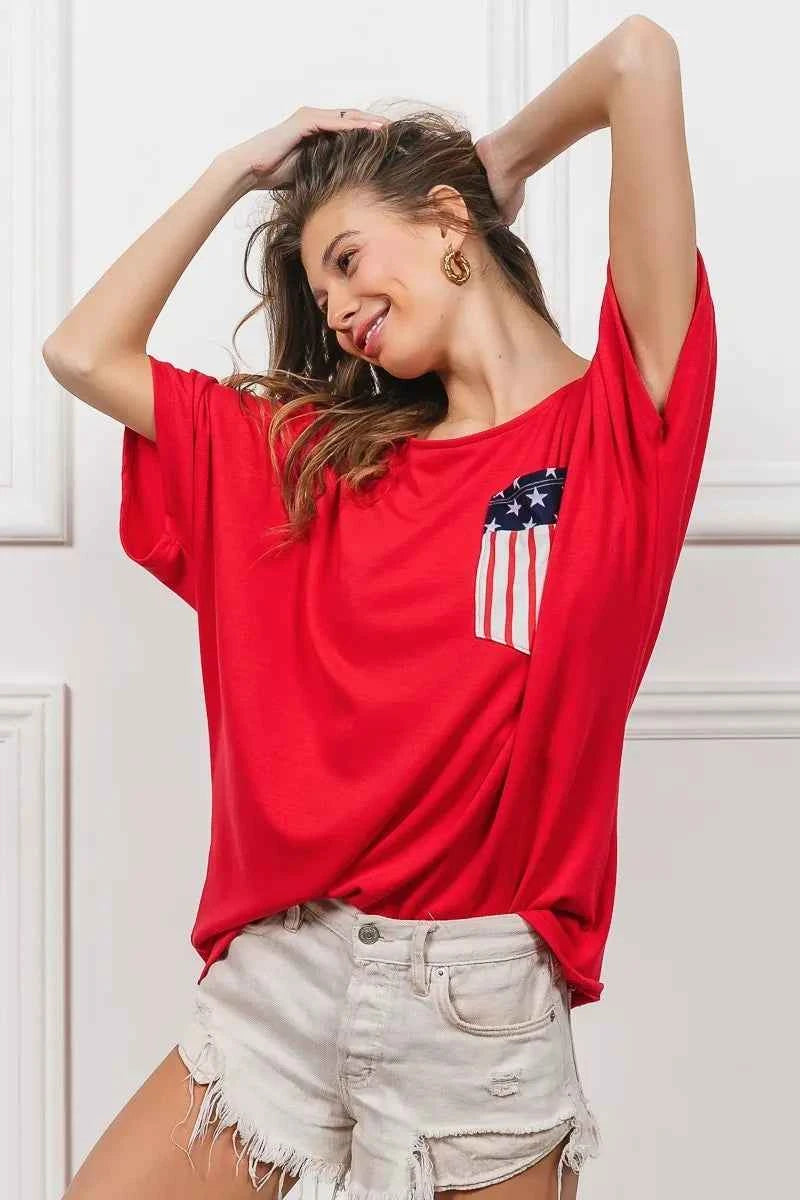 BiBi French Terry With Front Pocket Dolman Sleeves Top fef7d3321ce342a9b5ff47fc8e39ba07-Max-Origin