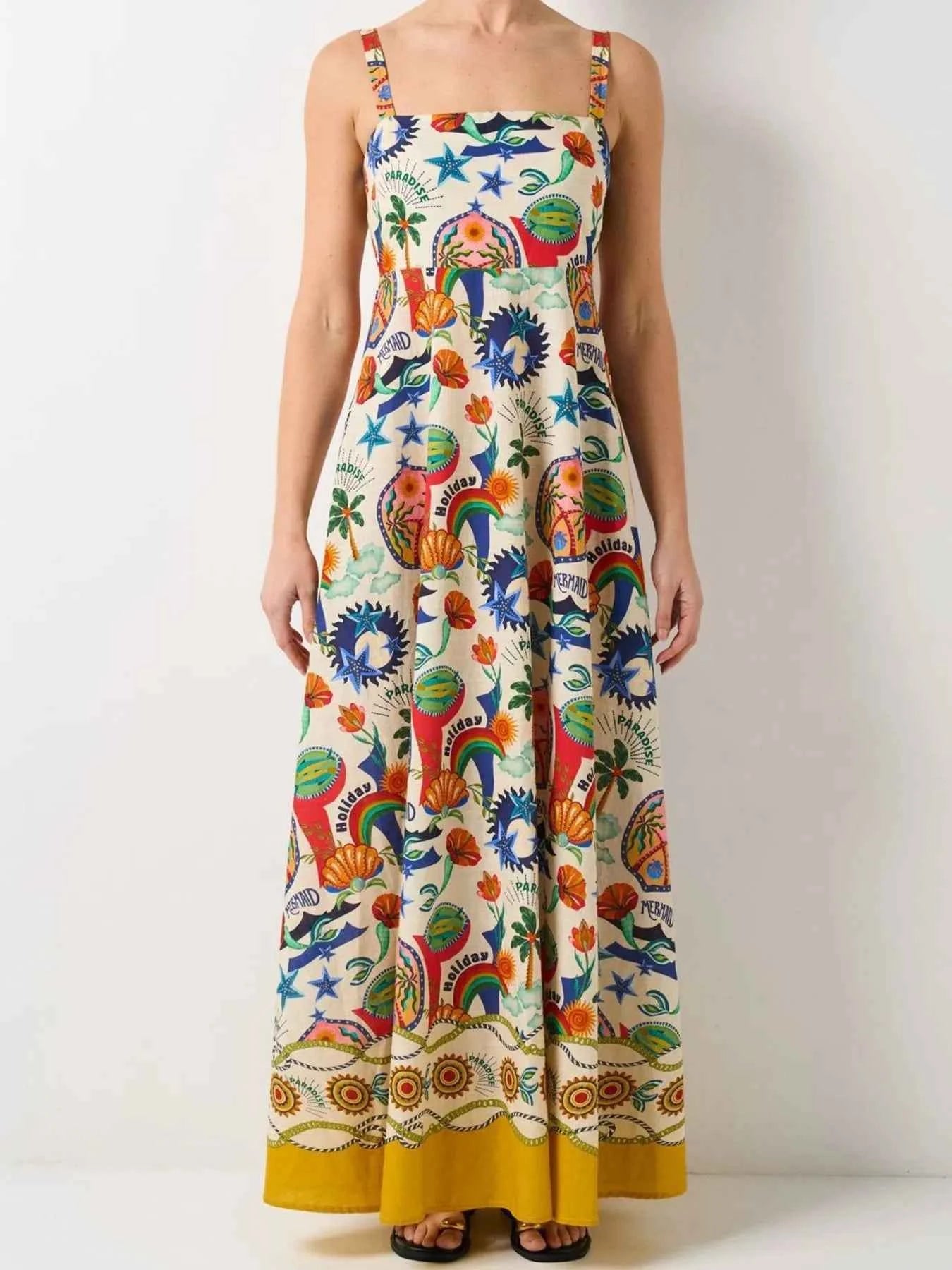 Printed Square Neck Maxi Dress ff157fb75c4d4f438ecdd437fcaba3f3-Max-Origin