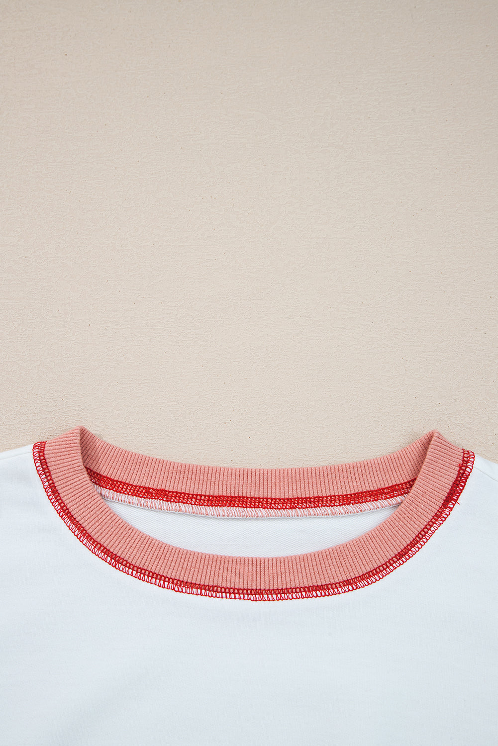 Red Striped Colorblock Patchwork Oversized Sweatshirt ff1c9e2c6556c5c4