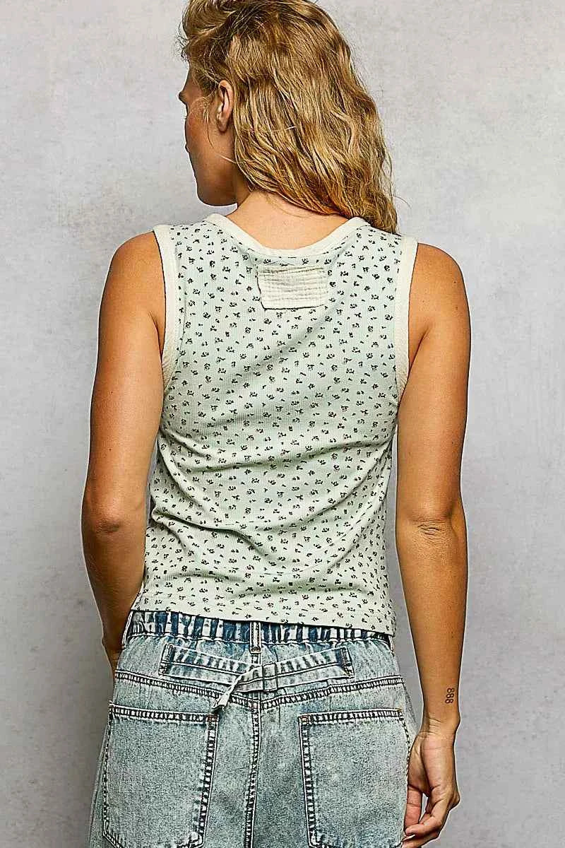 POL Floral Round Neck Cropped Ribbed Tank ff2a68e2-e915-4d04-ade8-d8d3eadb38b2-Max-Origin