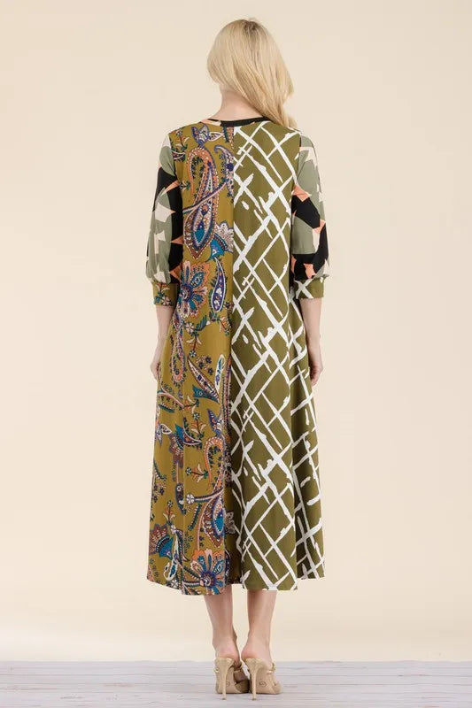 Celeste Full Size Paisley Contrast Tent Midi Dress Plus Size ff2b7846-bacc-4aab-80a9-d6f684b1d7a6-Max
