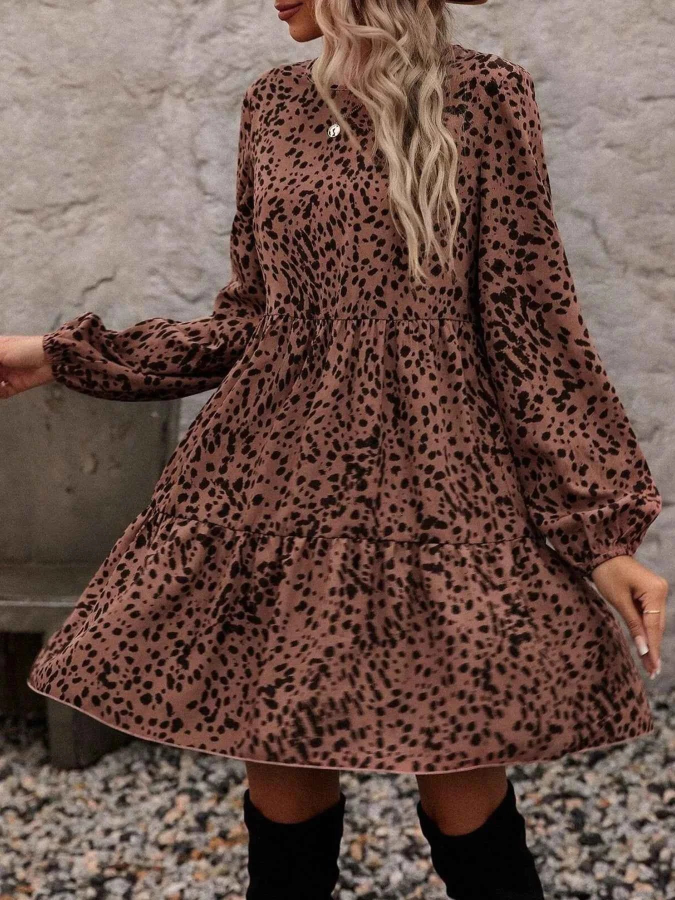 Leopard Print Long Sleeve Casual Dress ff42866a-fb92-4513-828e-0abb3628afaf-Max-Origin